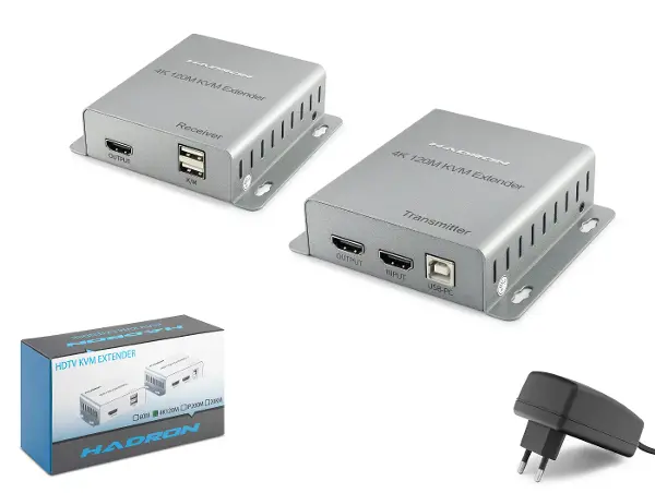 Hdmi Kvm Extender 4K Loop-Out 120 M - Gümüş HDX1363
