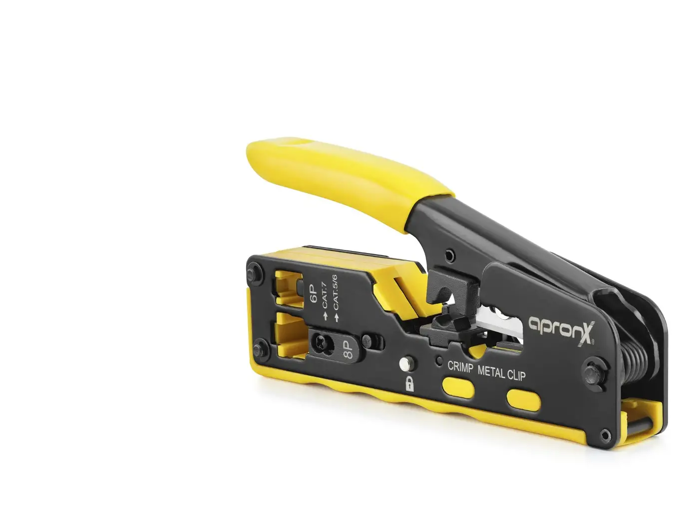 Rj45 Network Sıkma Pensesi Seti Cat5 Cat6 Cat7 Sarı APXCR45