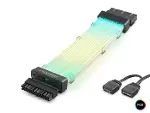 24 Pin Argb Power Supply Uzatma Kablosu Gümüş Kaplamalı Bükülebilir 2 Mm 108 Led Siyah ND2814B-1