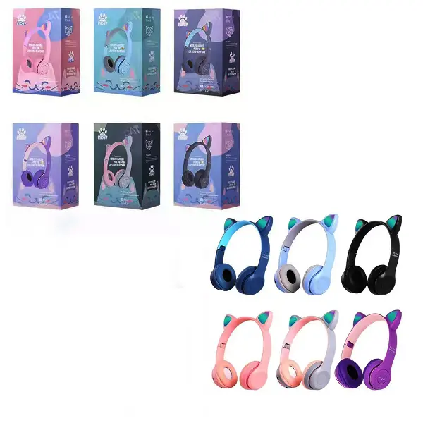 WİRELESS USB ŞARJLI KULAKLIK IŞIKLI - BLUETOOTH - KULAKLI - KATLAMALI PL-2036 (4745)