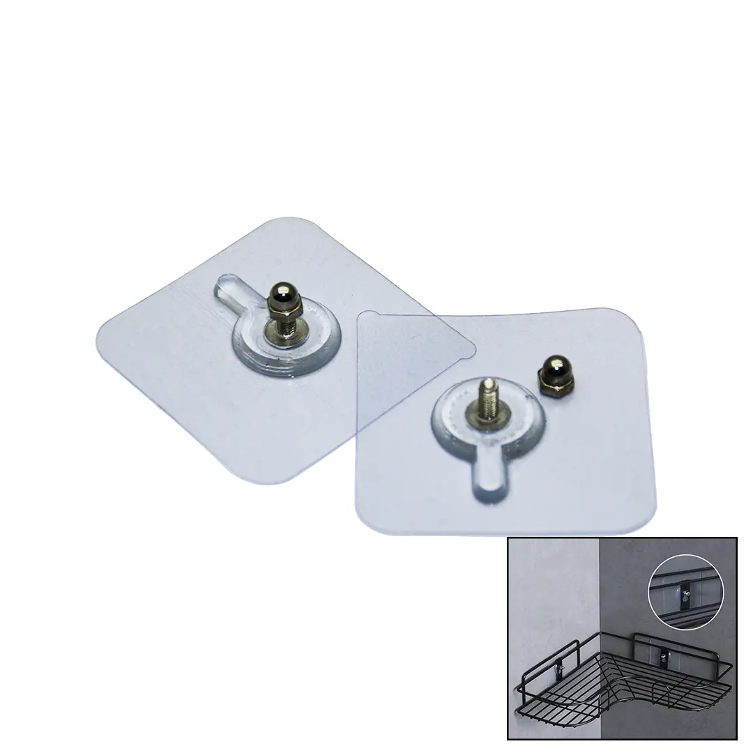 4 PARÇA 10MM VİDALI ŞEFFAF PVC YAPIŞKAN ASKI (4745)