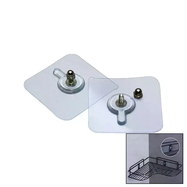 4 PARÇA 10MM VİDALI ŞEFFAF PVC YAPIŞKAN ASKI (4745)