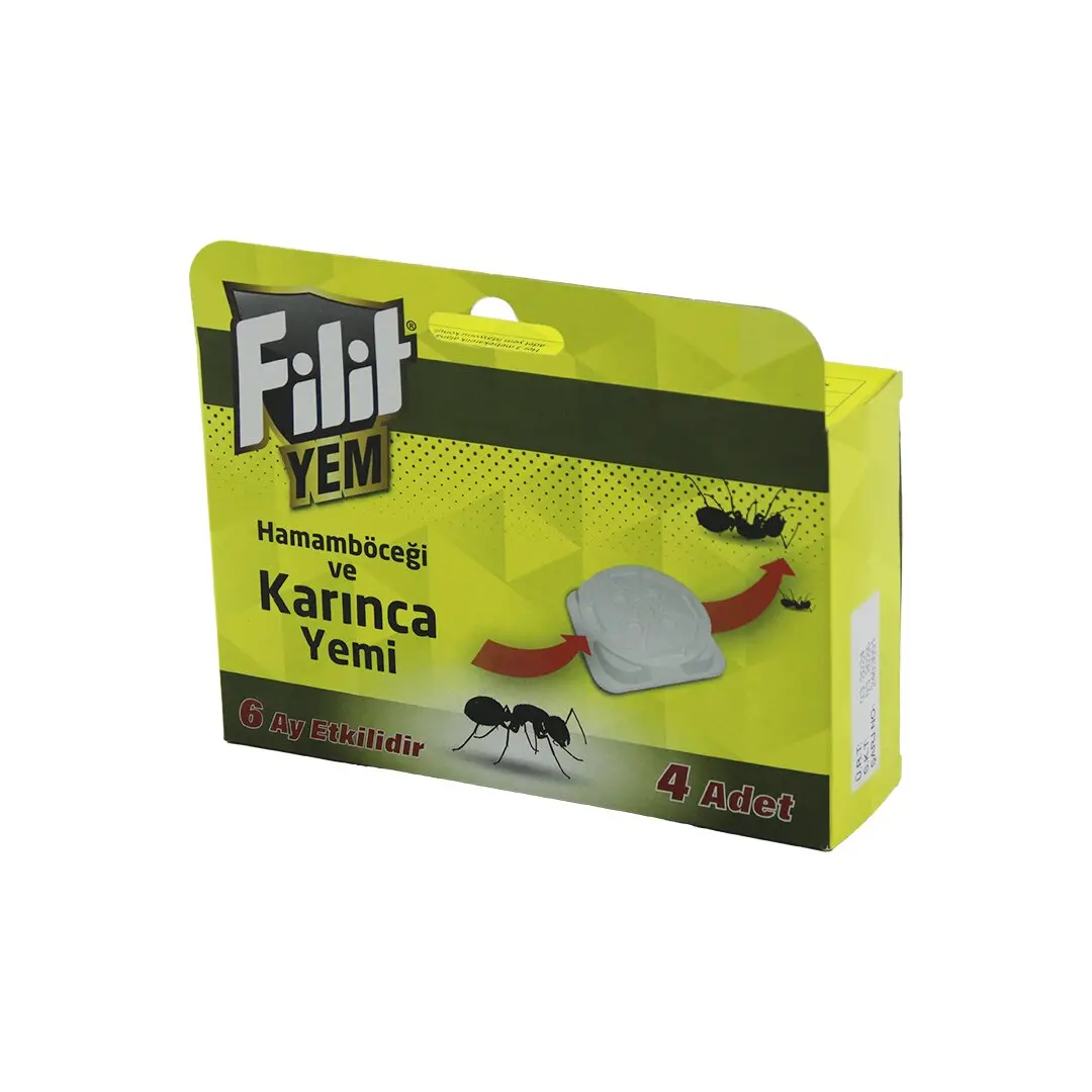 FİLİT  4PCS  KARINCA - HAMAM BÖCEK  YEMİ   6AY ETKİLİ - İSTASYON   YEM: 1.5GR X 4AD.=6GR (4745)