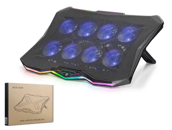 Laptop Soğutucu 8 Fan Rgb - Siyah DCXAA3