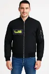 Ön Arka Bomber Ceket - Siyah-2