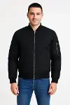 Ön Arka Bomber Ceket - Siyah-4