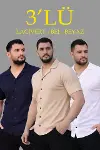Erkek Waffle Dokuma Açık Yakalı Düğmeli Regular Kalıp 3’lü Gömlek Seti - Bej, Beyaz, Lacivert-1