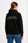 Nihilist Penguen Özel Tasarım Oversize Kapüşonlu Sweatshirt - Siyah-2