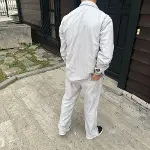 Erkek Fitilli Kadife Cepli Buggy Pantolon Oversize Rahat Kalıp - Gri-2