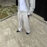 Erkek Fitilli Kadife Cepli Buggy Pantolon Oversize Rahat Kalıp - Gri-4