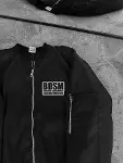 İçi Kapitone Astarlı Tam Kalıp Baskılı Bomber Ceket - Siyah-2