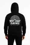 Erkek Üç İplik Kapüşonlu Ön Ve Arka Baskılı SweatShirt Hoodie - Siyah-3