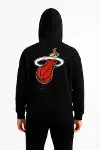 Üç İplik Kapüşonlu Ön Ve Arka Baskılı SweatShirt Hoodie - Siyah-3