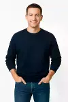 Erkek Üç İplik Düz Bisiklet Yaka SweatShirt - Lacivert-3