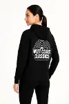 Üç İplik Kapüşonlu Ön Ve Arka Baskılı SweatShirt Hoodie - Siyah-3
