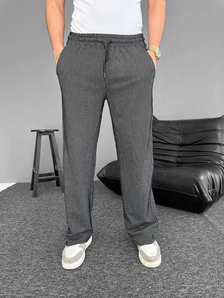 Su Yolu Çizgili Cepli Pantalon - Siyah-1 Su Yolu Çizgili Cepli Pantalon - Siyah-1