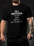 Baskılı Oversize Bisiklet Yaka T-shirt - Siyah-1