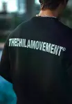 Kışlık Bisiklet Yaka Oversize Baskılı SweatShirt - Siyah-1