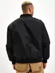 Unisex Uzun Kol Baskılı Bomber Ceket - Siyah-2