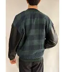 Erkek Pötikare Desen Nakışlı Kolej Ceket - Haki-2