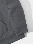 Erkek Düz Kapüşonlu Sweat - Füme-4