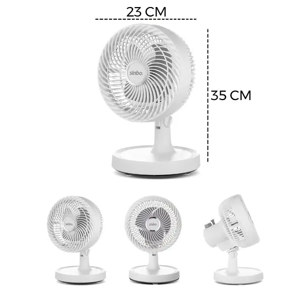 BEYAZ 12 INC EV - OFİS KOMPAKT - SESSİZ - İKİ KADEME MASAÜSTÜ VANTİLATÖR SF-7703 (4745)