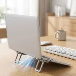 1 Çift Yapışkanlı Katlanabilir Laptop Standı – Mini Notebook Yükseltici, Taşınabilir Kaymaz Laptop Ayağı (4745)-2