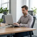 1 Çift Yapışkanlı Katlanabilir Laptop Standı – Mini Notebook Yükseltici, Taşınabilir Kaymaz Laptop Ayağı (4745)-3
