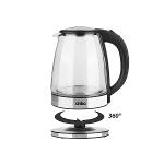 CAM - LEDLİ KETTLE 1.8LT  GİZLİ REZİSTANS - KABLOSUZ 360 DERECE GÖVDE 1500W SK-8033 (4745)-3