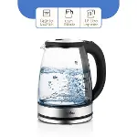 CAM - LEDLİ KETTLE 1.8LT  GİZLİ REZİSTANS - KABLOSUZ 360 DERECE GÖVDE 1500W SK-8033 (4745)-1