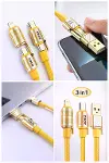 4in1 Hızlı Şarj Ve Data Kablosu Type-c / Lightning / Micro Usb PL-8631 (4745)-1