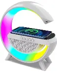 Kablosuz Telefon Şarj Bluetooth Hoparlör Istasyonu Ses Rgb Atmosfer Gece Işık Bt-2301 (4745)-3
