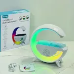 Kablosuz Telefon Şarj Bluetooth Hoparlör Istasyonu Ses Rgb Atmosfer Gece Işık Bt-2301 (4745)-4