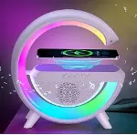 Kablosuz Telefon Şarj Bluetooth Hoparlör Istasyonu Ses Rgb Atmosfer Gece Işık Bt-2301 (4745)-1