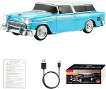 Retro Klasik Araba Bluetooth Hoparlör Kablosuz HD Ses FM Radyo YG-1955 (4745)-4