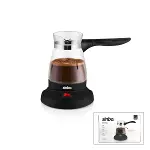 CAM ELEKTRİKLİ CEZVE TÜRK KAHVE MAKİNESİ - 5FİNCAN=500ML KABLOSUZ KULLANIM- 360°DÖNER 600W SCM-2981 (4745)-1
