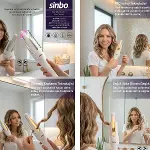 SAÇ ŞEKİLLENDİRME MAŞASI - ŞEKİLLENDİRİCİ SERAMİK KAPLAMA -140-160° SICAKLIK 360° DÖNEBİLEN KABLO 30W SHD-1728 (4745)-2