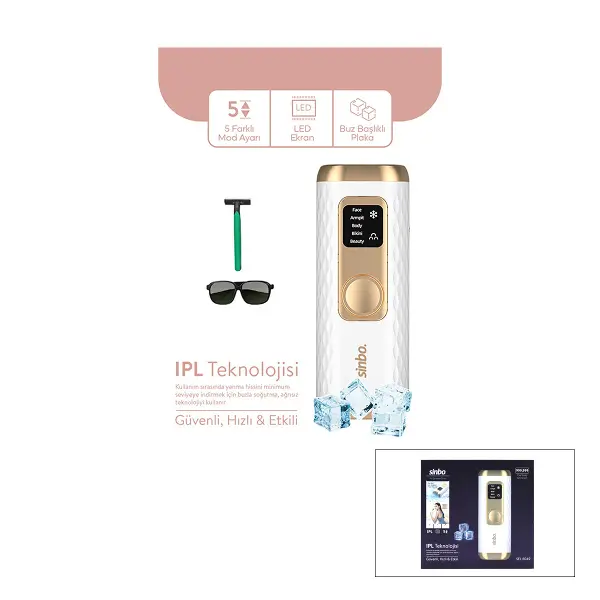 IPL BUZ LAZER EPİLATÖR - EPİLASYON CİHAZI 5 FARKLI MOD - LCD EKRAN TÜM VÜCUT UYGUN SEL-6049 (4745)