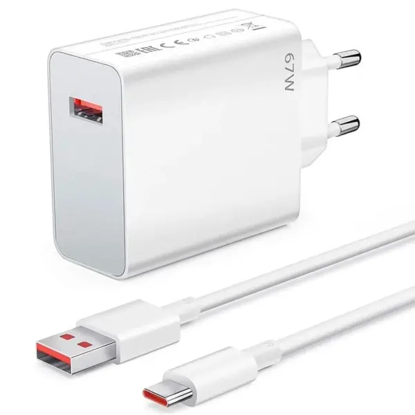 67W Hızlı Şarj Adaptörü USB to Type-C – PD Destekli, Akıllı Hızlı Şarj Başlığı, Güvenli Güç Adaptörü (4745)