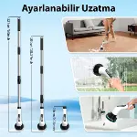 9&amp;apos;u 1 Arada Çok Amaçlı Kablosuz Şarjlı Temizlik Fırçası IP67 Yıkanabilir Başlık (4745)-3