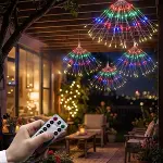4’lü Açılır LED Işık Seti – 8 Farklı Işık Modlu, Kumandalı, USB Kablolu Renkli Dekoratif Fiber LED Lamba (4745)-3