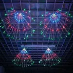 4’lü Açılır LED Işık Seti – 8 Farklı Işık Modlu, Kumandalı, USB Kablolu Renkli Dekoratif Fiber LED Lamba (4745)-5