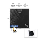 DİJİTAL - PİLLİ BANYO BASKÜL TERAZİ TARTI LCD EKRAN - SICAKLIK GÖSTERGE 180KG/50GR 28X28CM SBS-4452 (4745)-1