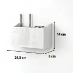 Duvar Tipi Wi-Fi Modem Saklama Kutusu(Beyaz) – Kablo Düzenleyici Router Raf Organizer (4745)-5