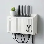 Duvar Tipi Wi-Fi Modem Saklama Kutusu(Beyaz) – Kablo Düzenleyici Router Raf Organizer (4745)-1