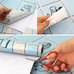 Yüksek Sıcaklığa Dayanıklı Kendiliğinden Yapışkanlı Film Su ve Yağ Geçirmez Duvar Folyosu 5mt x 60 cm (4745)-3