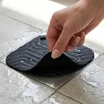 Siyah Kare Evye Gider Koku Önleyici Silikon Mat – Lavabo Süzgeç ve Haşere Engelleyici (4745)-2