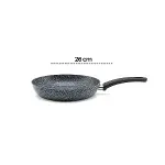 GRİ 7 PARÇA GRANİT TENCERE - TAVA SETİ 20-24CM DERİN - 27CM BASIK CAM KAPAK TENCERE - 26CM TAVA (4745)-5