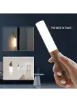 Sensörlü Usb Şarjlı Mıknatıslı Taşınabilir Duvar Aplik Masa Lambası Ahşap Görünümlü Gün Işığı (4745)-2