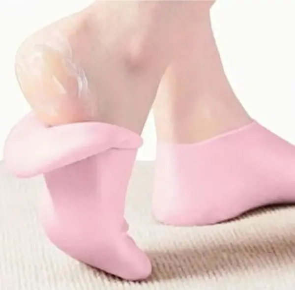 Küçük Boy Silikon Nemlendirici Ayak Bakım Çorabı Pembe (4745)